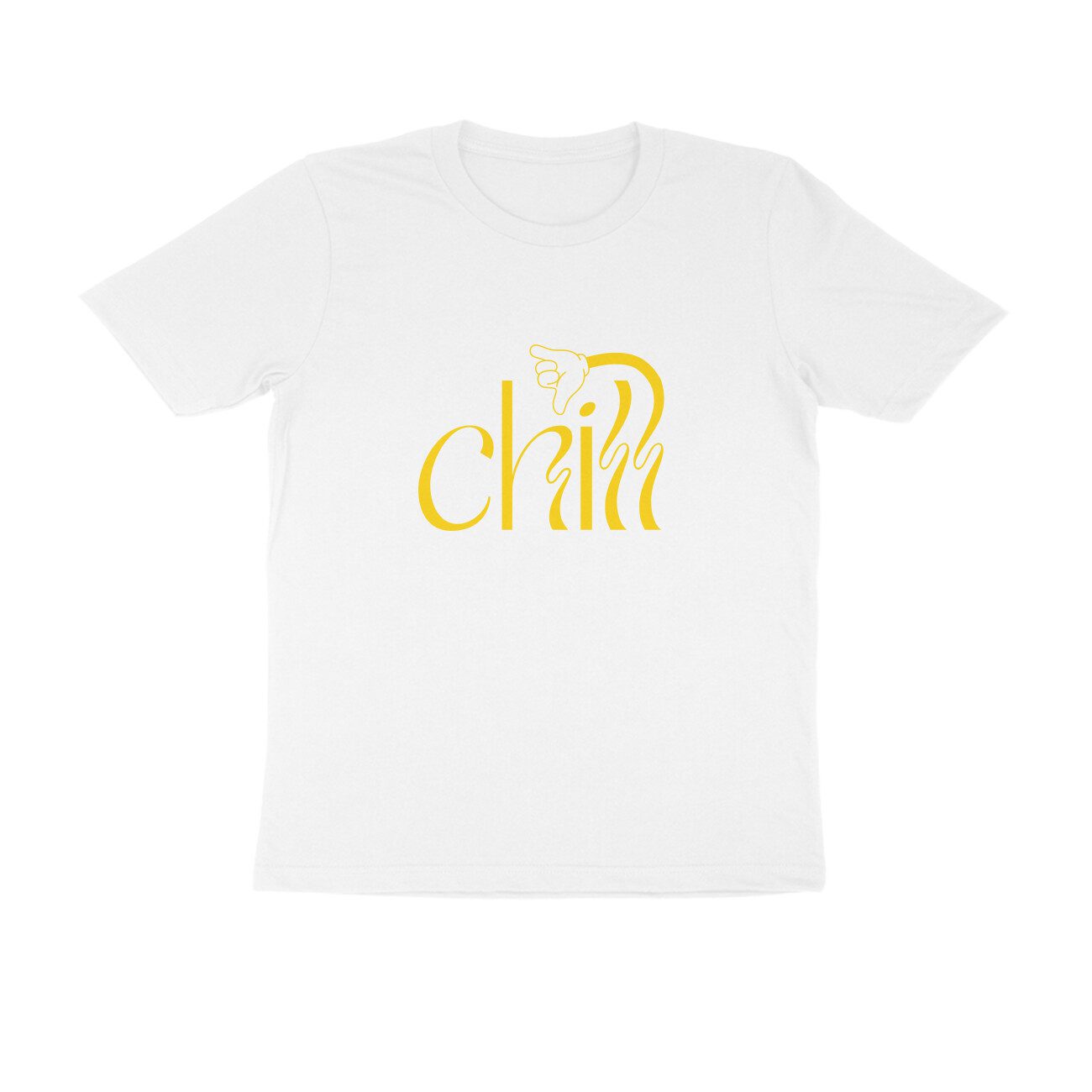 Men's White Chill Graphic Printed T-shirt - Printed Cave