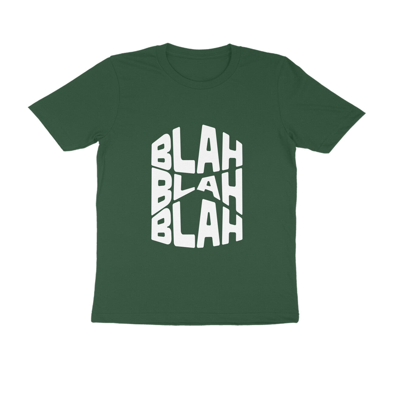 Men's Olive Green Blah Blah Blah Graphic Printed T-shirt - Printed Cave