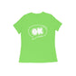 Women's Green OK Graphic Printed T-shirt - Printed Cave