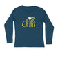 Men's Navy Blue Chill Graphic Printed Full Sleeve T-shirt - Printed Cave