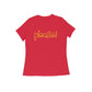 Women's Red Please Graphic Printed T-shirt - Printed Cave