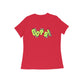 Women's Red Oops Graphic Printed T-shirt - Printed Cave
