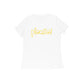 Women's White Please Graphic Printed T-shirt - Printed Cave