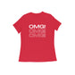 Women's Red OMG Graphic Printed T-shirt - Printed Cave