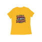 Women's Golden Yellow Brain Is Not Braining Graphic Printed T-shirt - Printed Cave