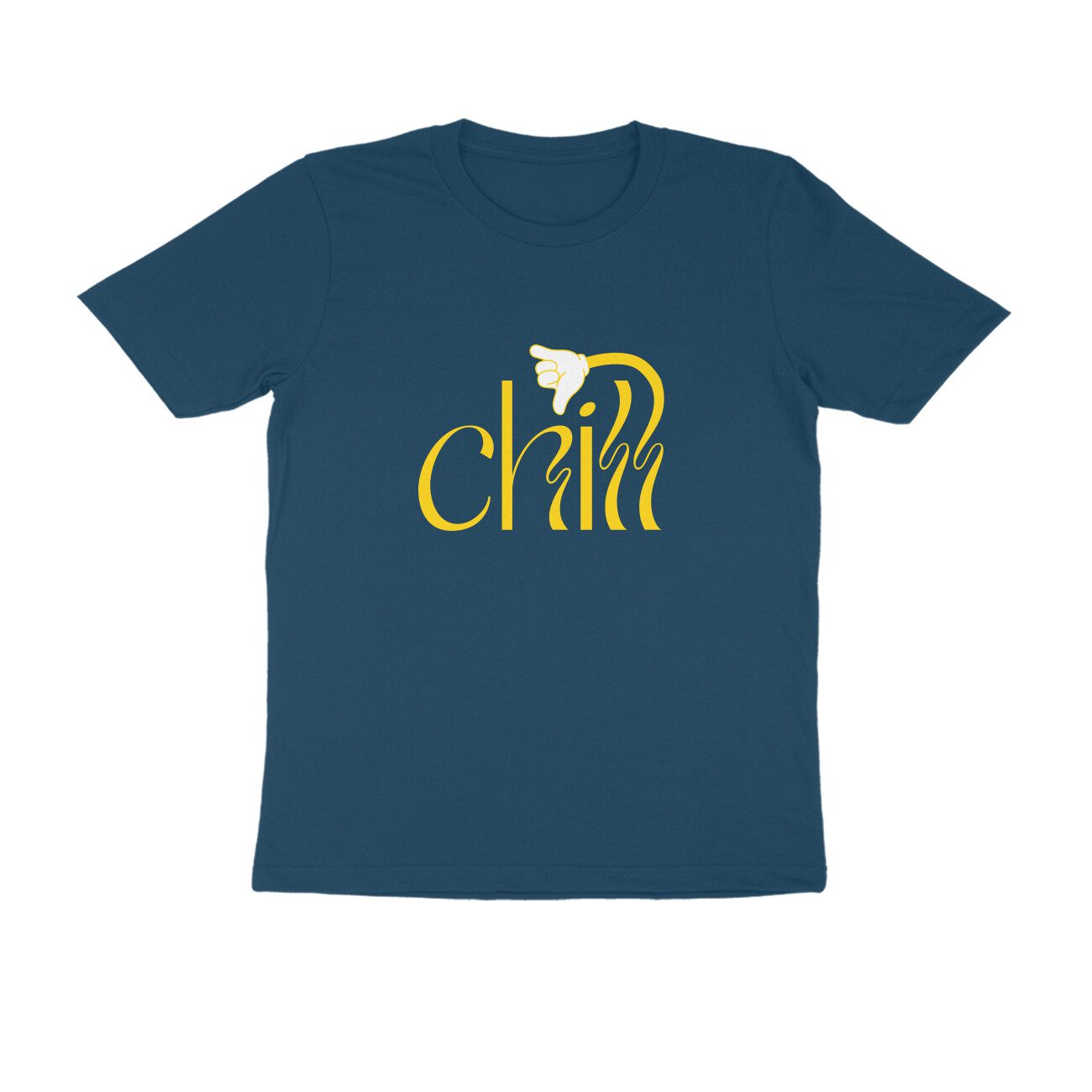 Men's Navy Blue Chill Graphic Printed T-shirt - Printed Cave