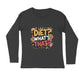 Men's Black Diet What's That Graphic Printed Full Sleeve T-shirt - Printed Cave