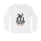 Men's White Cricket Mode Activated Graphic Printed Full Sleeve T-shirt - Printed Cave