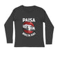 Men's Black Paisa Bolta Hai Graphic Printed Full Sleeve T-shirt - Printed Cave