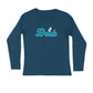 Men's Navy Blue Bruh Graphic Printed Full Sleeve T-shirt - Printed Cave