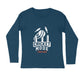 Men's Navy Blue Cricket Mode Activated Graphic Printed Full Sleeve T-shirt - Printed Cave