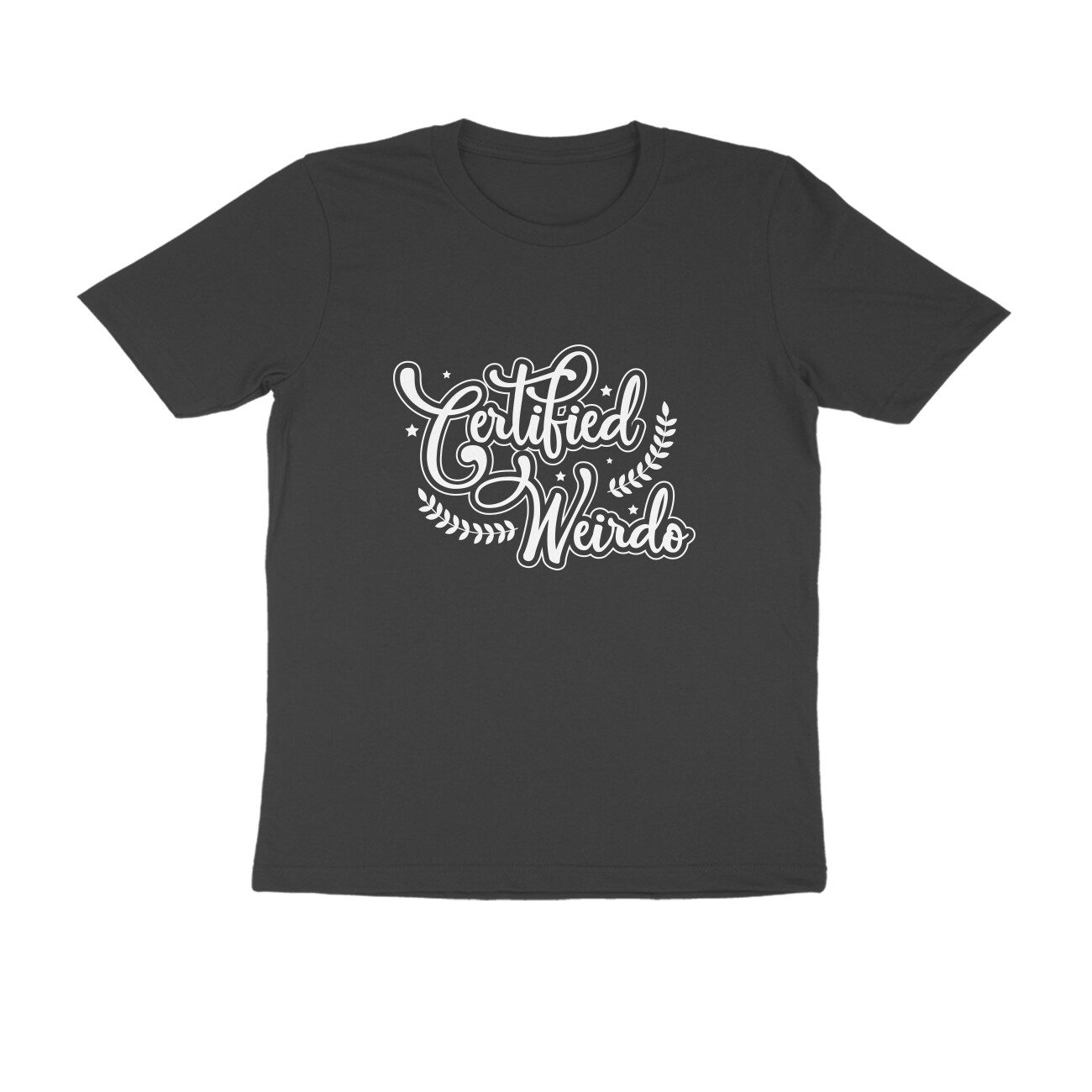 Men's Black Certified Weirdo Graphic Printed T-shirt - Printed Cave