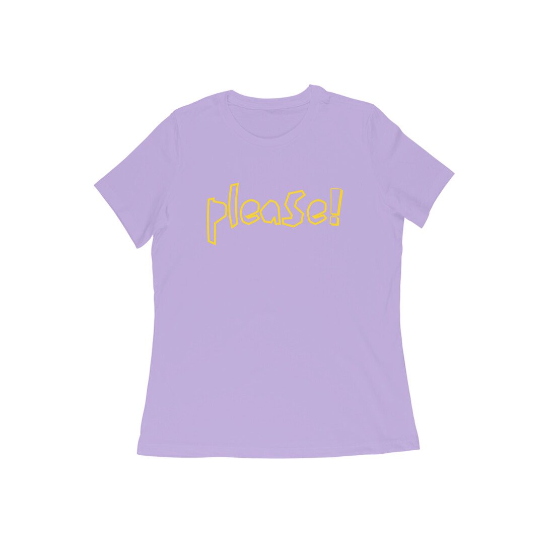Women's Iris Lavender Please Graphic Printed T-shirt - Printed Cave