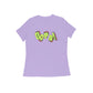 Women's Iris Lavender Oops Graphic Printed T-shirt - Printed Cave