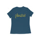 Women's Navy Blue Please Graphic Printed T-shirt - Printed Cave