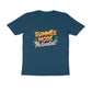 Men's Navy Blue Summer Mode Activated Graphic Printed T-shirt - Printed Cave
