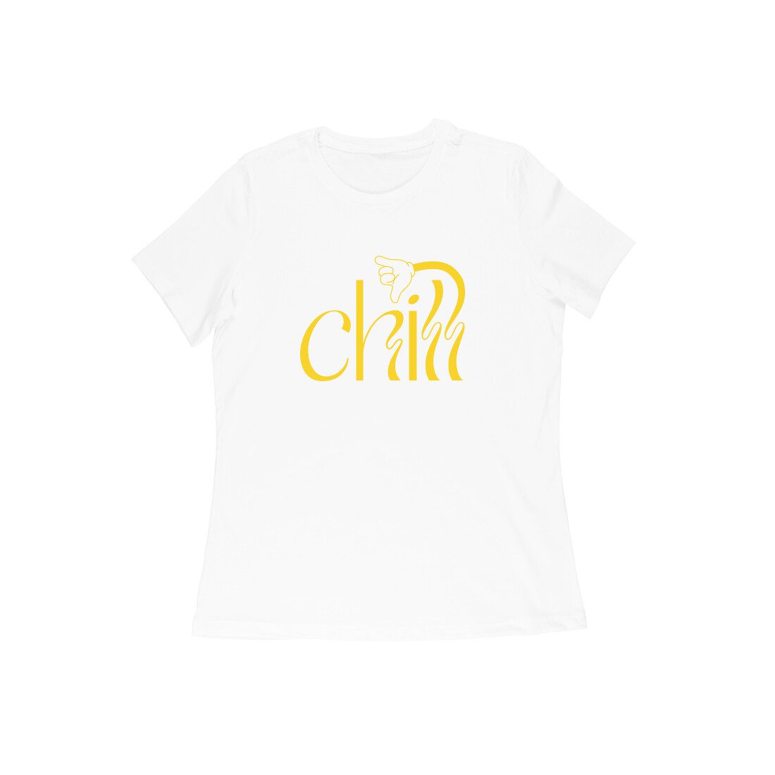 Women's White Chill Graphic Printed T-shirt - Printed Cave