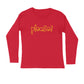 Men's Red Please Graphic Printed Full Sleeve T-shirt - Printed Cave
