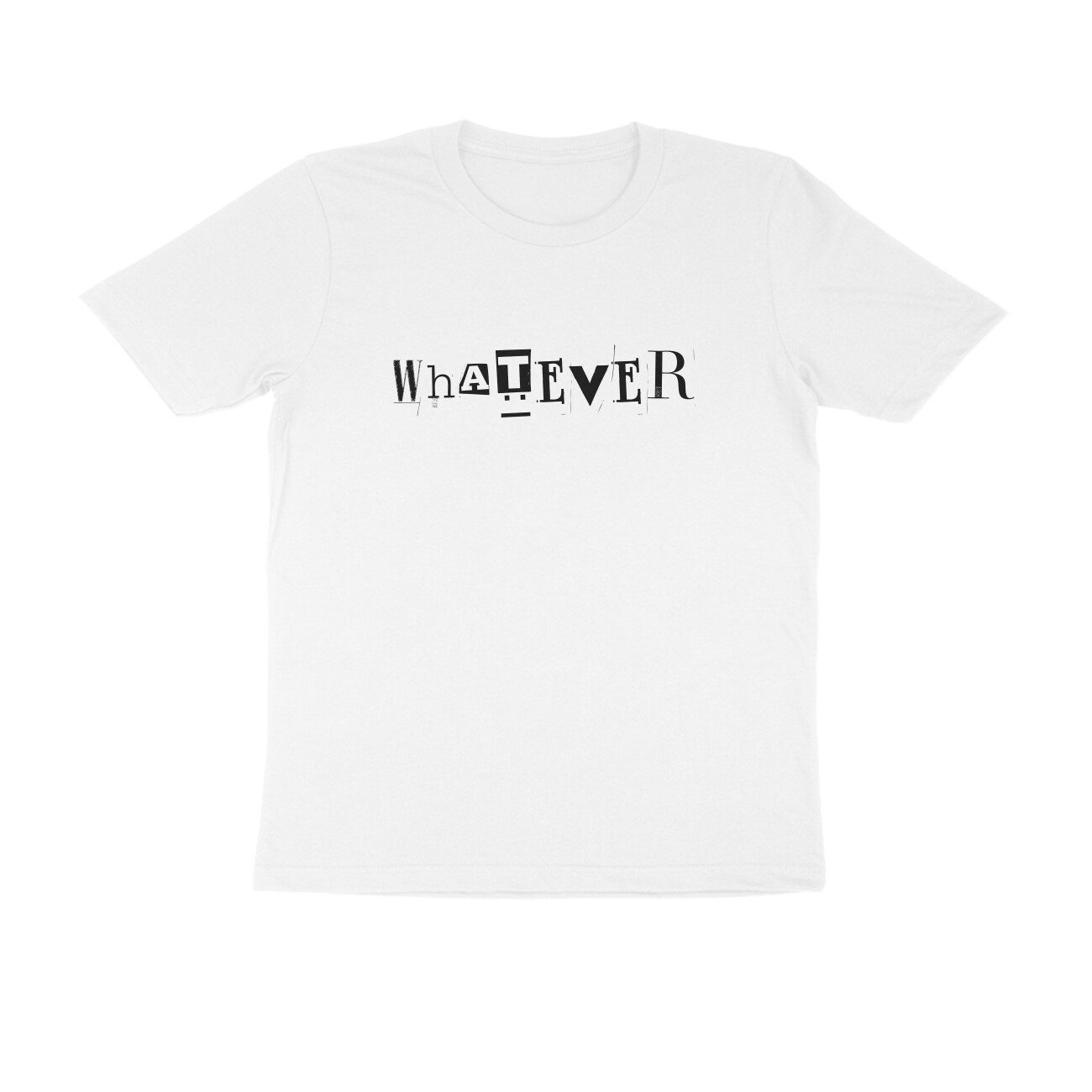 Men's White Whatever Graphic Printed T-shirt - Printed Cave