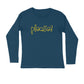 Men's Navy Blue Please Graphic Printed Full Sleeve T-shirt - Printed Cave