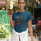 Women's Navy Blue Paisa Pyaar Chai Graphic Printed T-shirt - Printed Cave