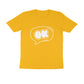 Men's Golden Yellow OK Graphic Printed T-shirt - Printed Cave