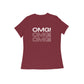 Women's Maroon OMG Graphic Printed T-shirt - Printed Cave