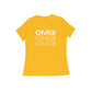 Women's Golden Yellow OMG Graphic Printed T-shirt - Printed Cave