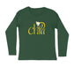 Men's Olive Green Chill Graphic Printed Full Sleeve T-shirt - Printed Cave