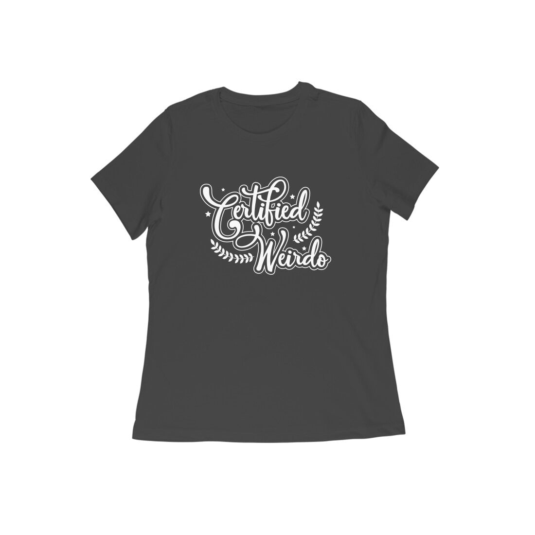 Women's Black Certified Weirdo Graphic Printed T-shirt - Printed Cave