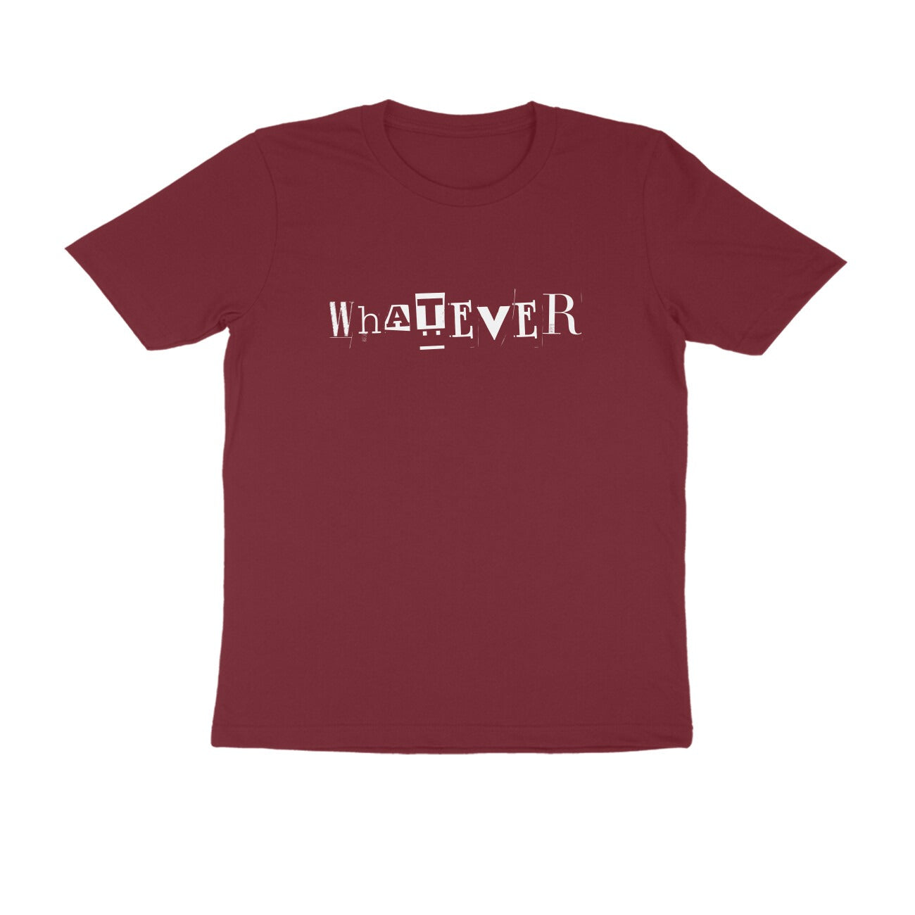 Men's Maroon Whatever Graphic Printed T-shirt - Printed Cave