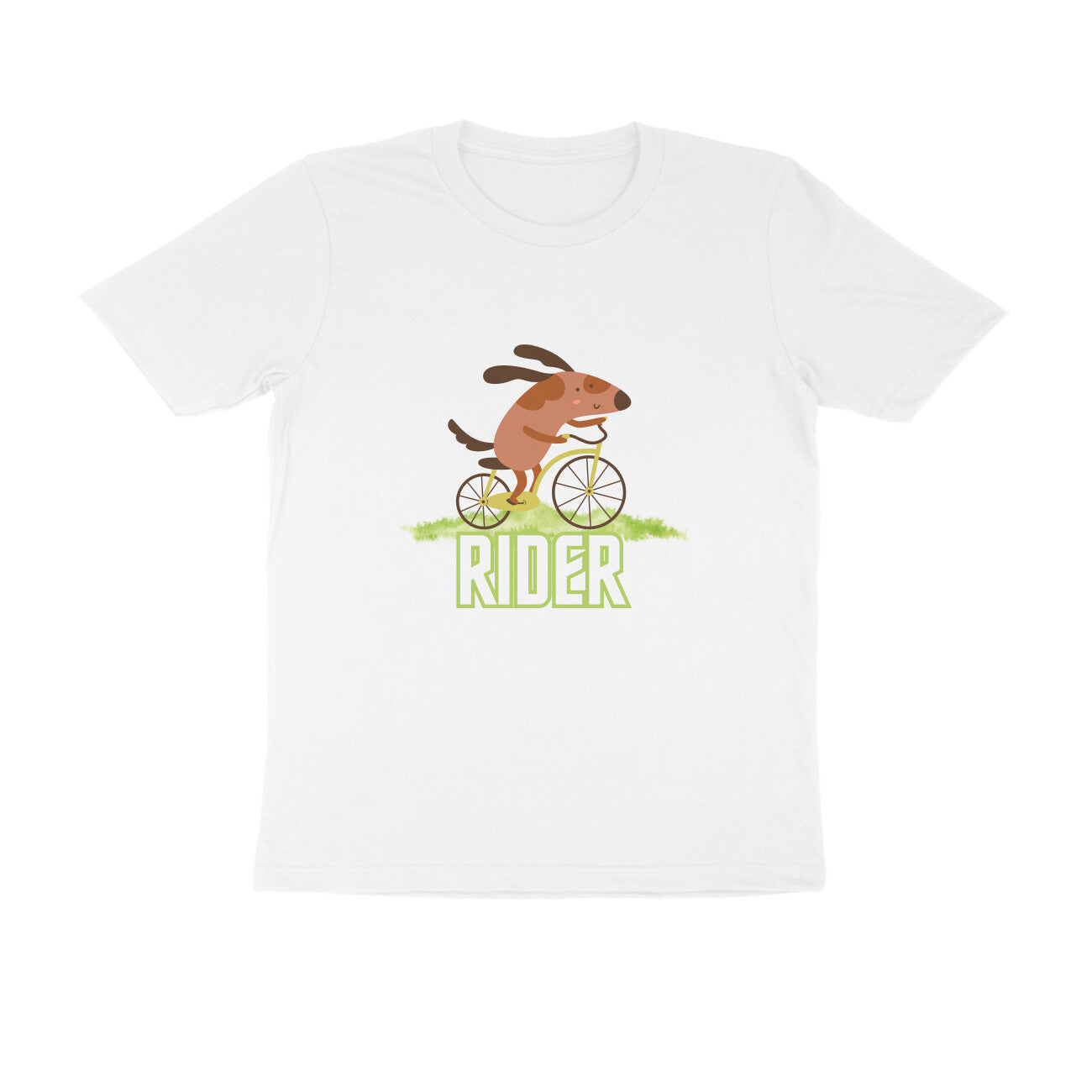Men's White Rider Graphic Printed T-shirt - Printed Cave