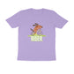 Men's Iris Lavender Rider Graphic Printed T-shirt - Printed Cave