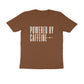 Men's Brown Powered by Caffeine Graphic Printed T-shirt - Printed Cave