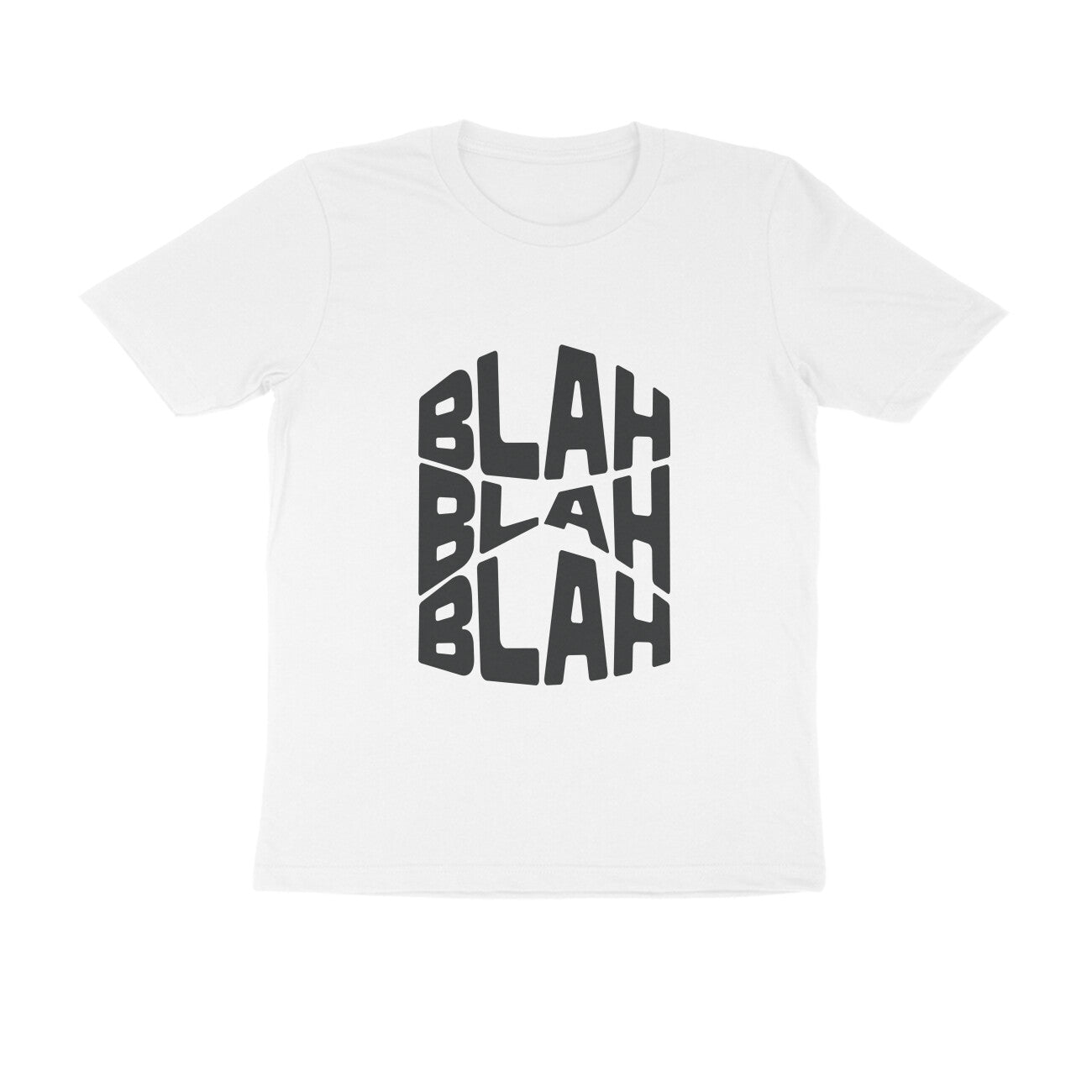 Men's White Blah Blah Blah Graphic Printed T-shirt - Printed Cave