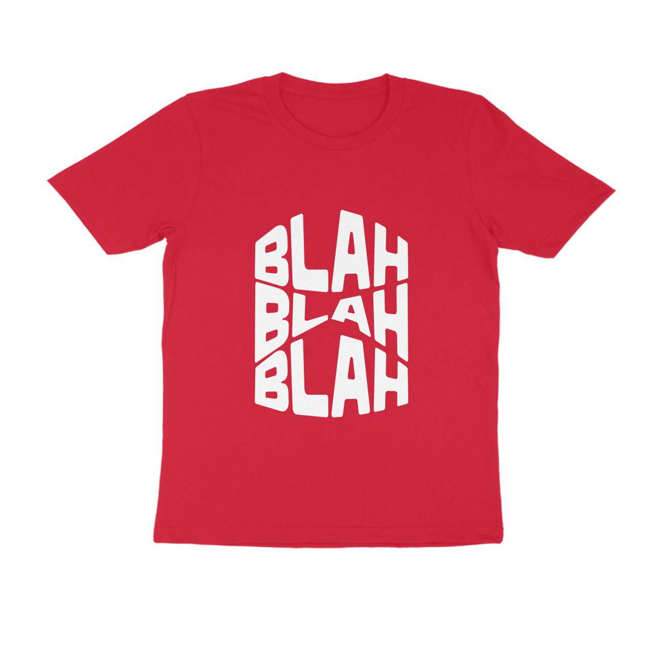 Men's Red Blah Blah Blah Graphic Printed T-shirt - Printed Cave