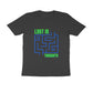 Men's Black Lost in Thoughts Graphic Printed T-shirt - Printed Cave