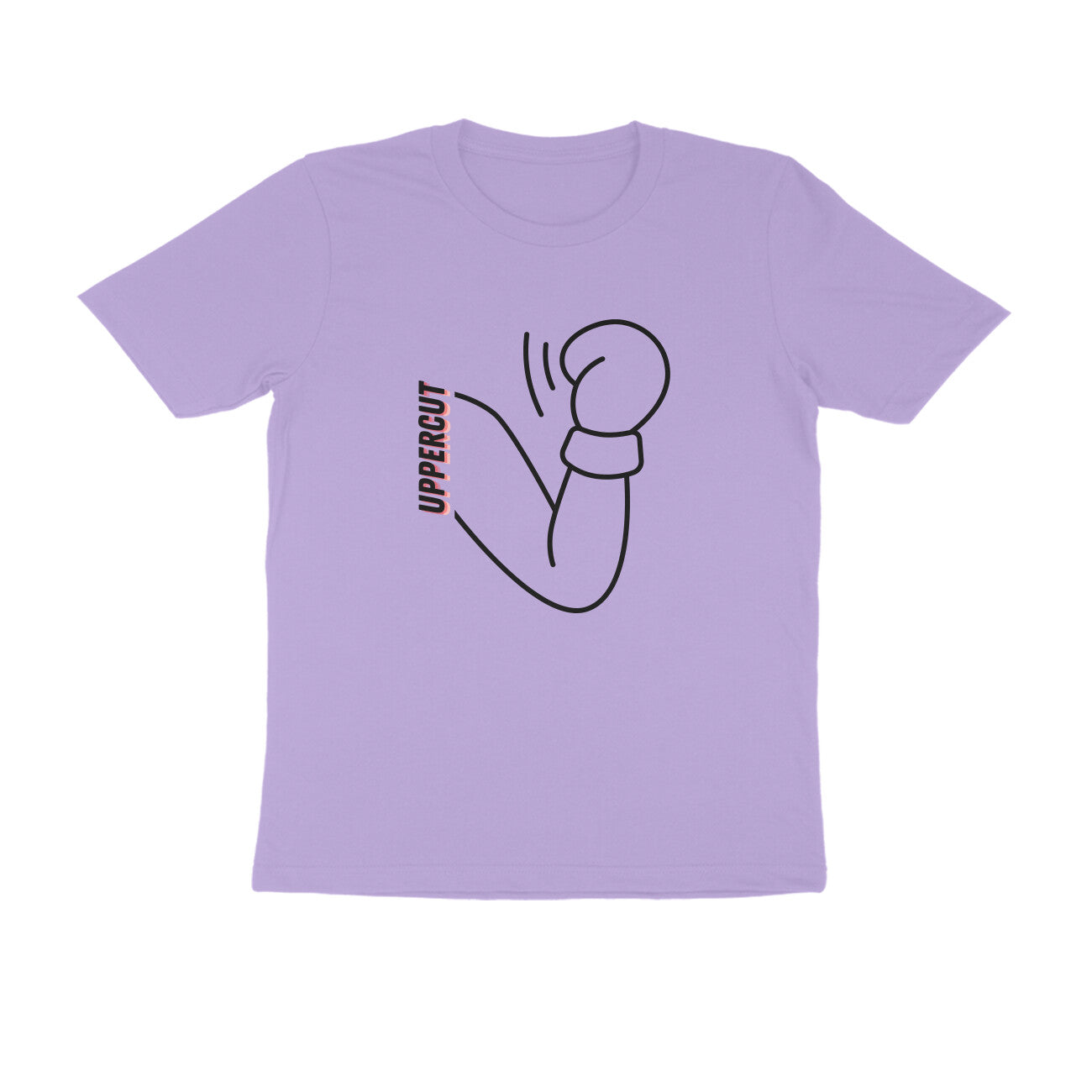Men's Iris Lavender Uppercut Graphic Printed T-shirt - Printed Cave