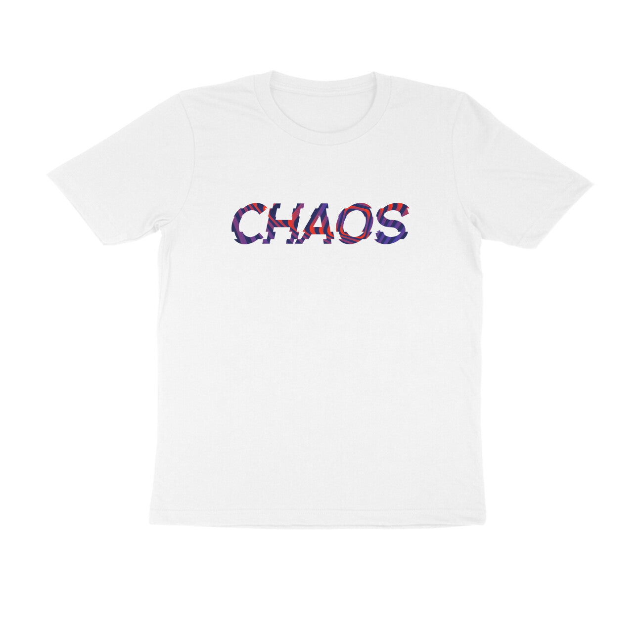 Men's White Chaos Graphic Printed T-shirt - Printed Cave