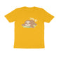 Men's Golden Yellow Lazy AF Graphic Printed T-shirt - Printed Cave
