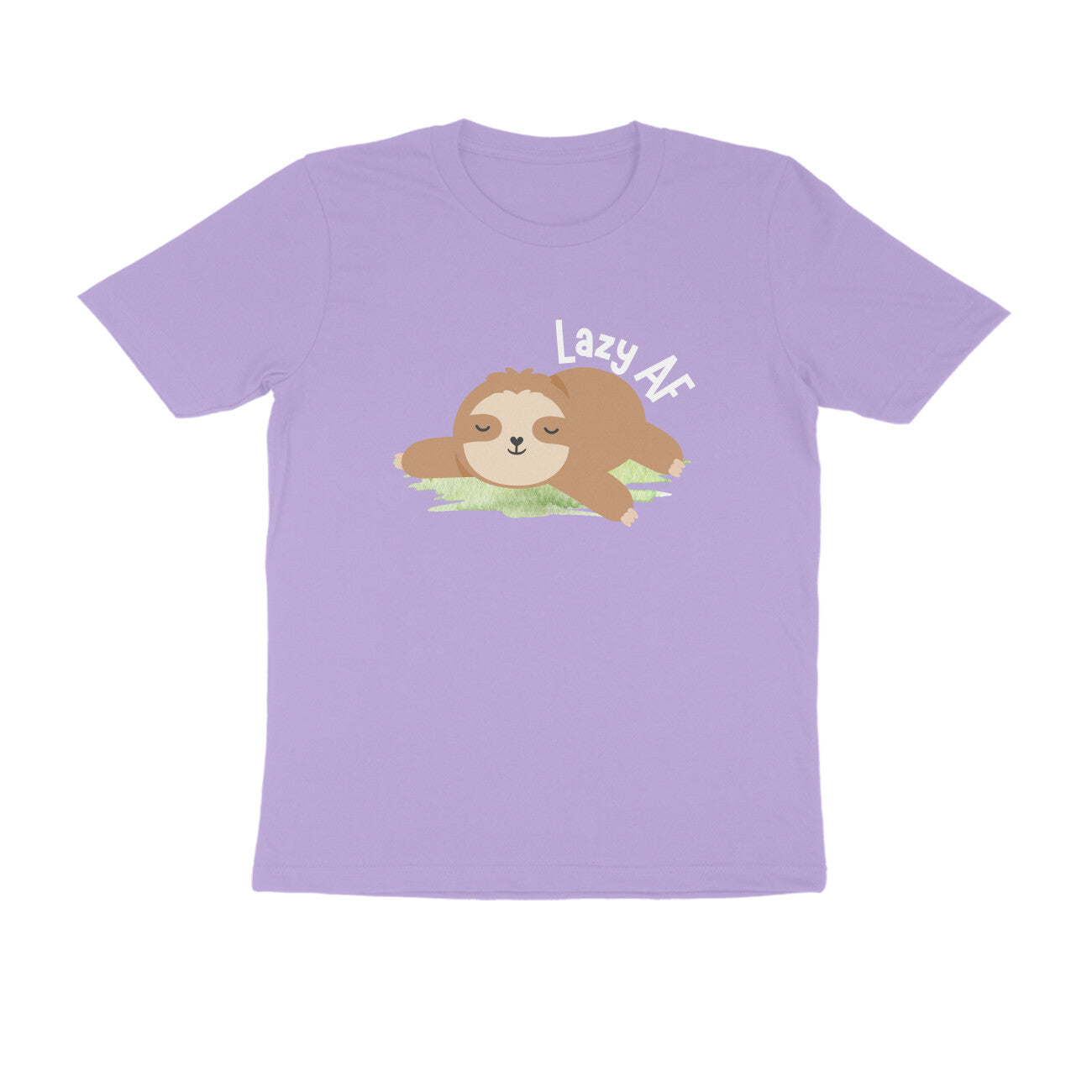 Men's Iris Lavender Lazy AF Graphic Printed T-shirt - Printed Cave