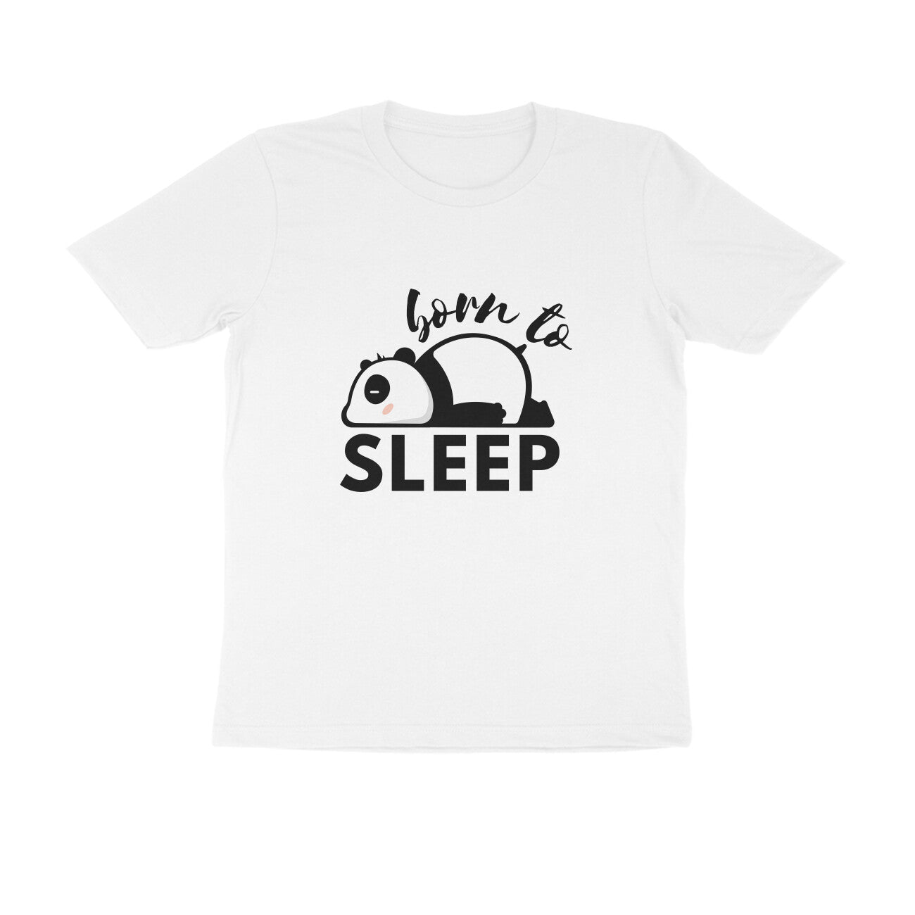 Men's White Born to Sleep Graphic Printed T-shirt - Printed Cave