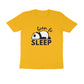 Men's Golden Yellow Born to Sleep Graphic Printed T-shirt - Printed Cave