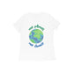 Women's White One Planet One Chance Graphic Printed T-shirt - Printed Cave