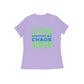 Women's Iris Lavender Powered by Chaos Graphic Printed T-shirt - Printed Cave