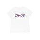 Women's White Chaos Graphic Printed T-shirt - Printed Cave