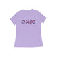 Women's Iris Lavender Chaos Graphic Printed T-shirt - Printed Cave