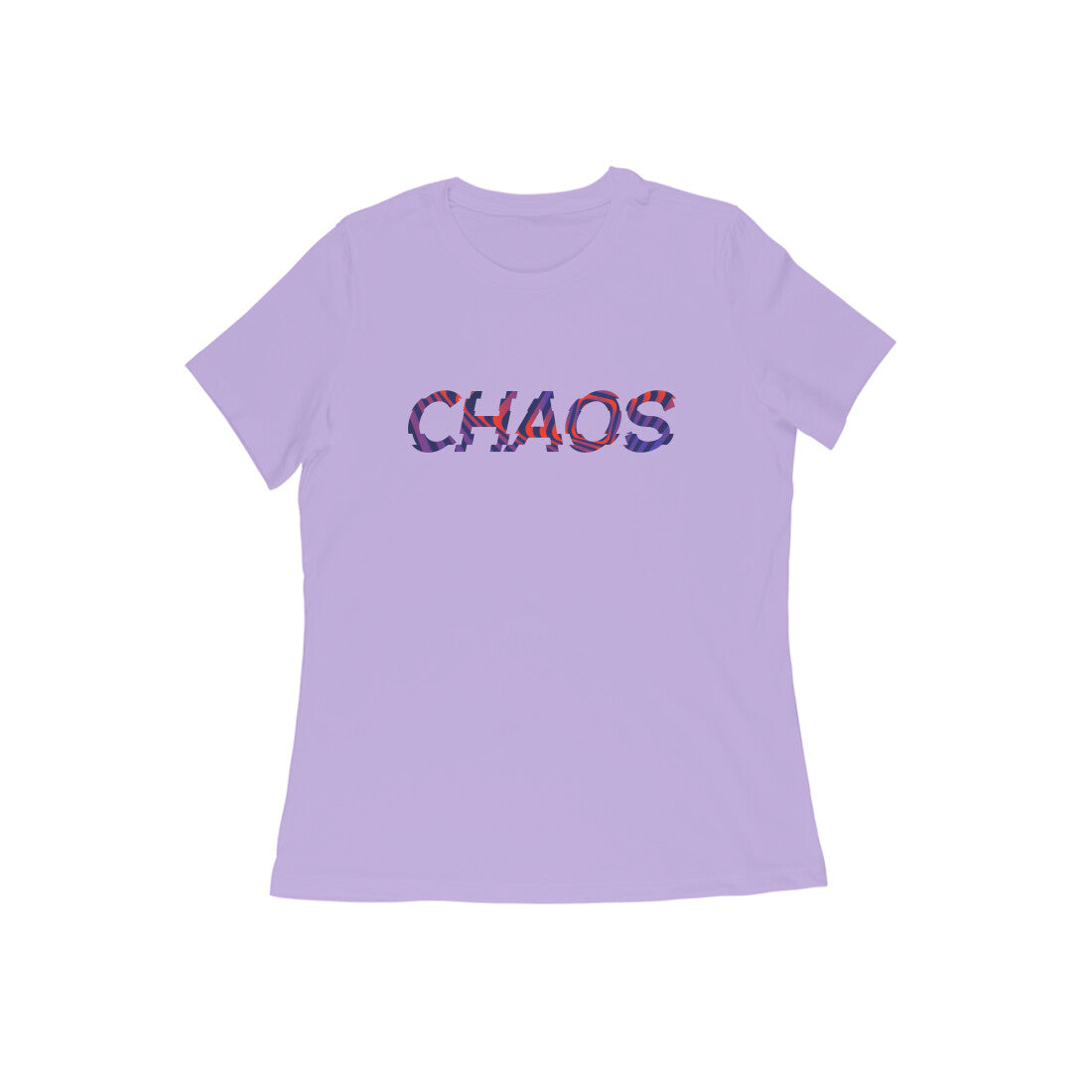 Women's Iris Lavender Chaos Graphic Printed T-shirt - Printed Cave