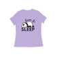 Women's Iris Lavender Born to Sleep Graphic Printed T-shirt - Printed Cave