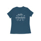 Women's Navy Blue Sanhatih Karyasadhika Graphic Printed T-shirt - Printed Cave